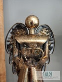 METALOWY ŚWIECZNIK LAMPION ANIOŁ Z SERCEM 53 CM