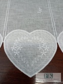 METRAŻ ! ZAZDROSTKA SERCE WITRAŻ BIEL HAFT WITRAŻ WYS 60 CM , PROWANSJA , VINTAGE , RETRO , SHABBY CHIC
