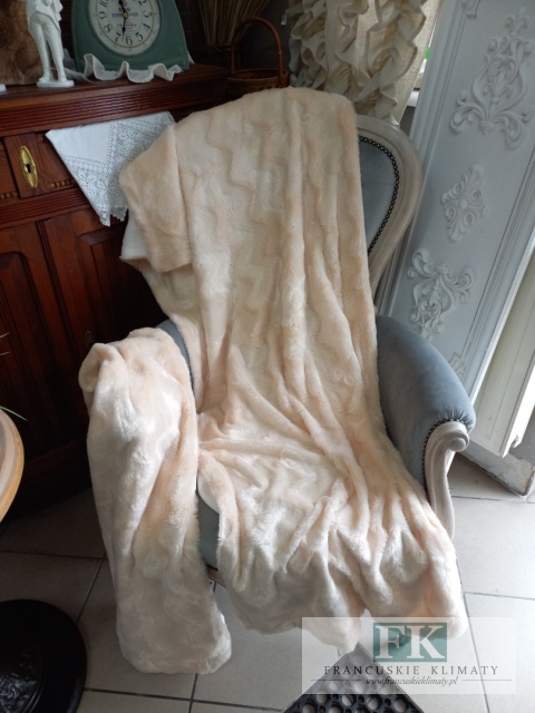 NARZUTA NA FOTELE kpl komplet 2 SZT 70X160 cm , krem , VINTAGE , RETRO