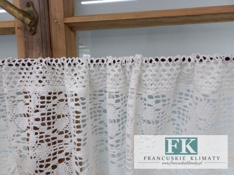 ZAZDROSTKA SZYDEŁKOWA 60X250 biel WYRÓB RĘCZNY