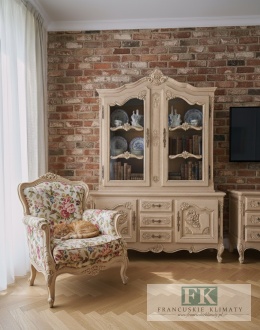 *FRANCUSKI KREDENS witryna dąb ANTYCZNE DREWNO