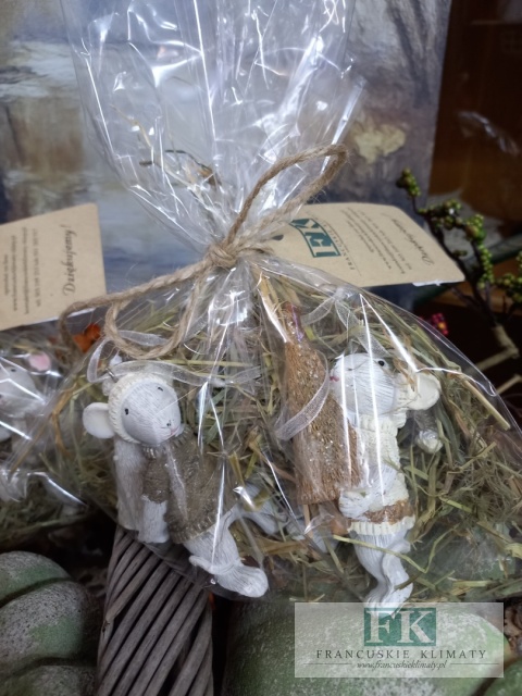 KOMPLET 2 SZTUKI ZAWIESZKA MYSZKI Z CHOINKĄ