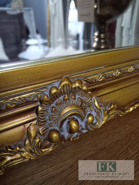 drewno LUSTRO W ZŁOTEJ RAMIE 132,5 cm , PION , POZIOM