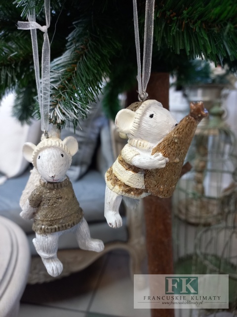 KOMPLET 2 SZTUKI ZAWIESZKA MYSZKI Z CHOINKĄ
