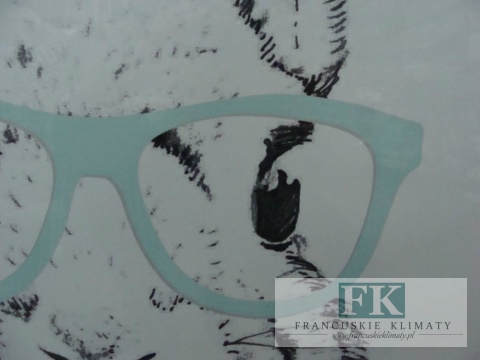 OBRAZ NA PŁÓTNIE KRÓLIK ZAJĄC 60/90 W OKULARACH MIĘTOWYCH