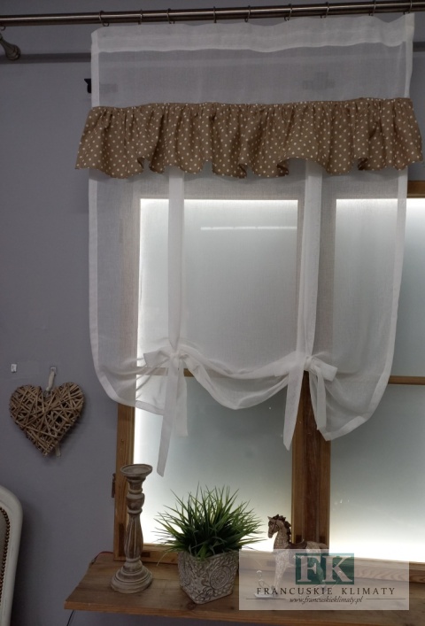 ROLETKA, EKRAN , PANEL SWEET FALBANKA PROWANSJA , SABBY, VINTAGE, SZER 80 CM WYS 140 BATYST BAWEŁNA