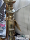ŚWIECZNIK POSTARZANY WYS 45 CM METAL ZŁOTO