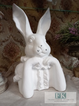 WIELKA CERAMICZNA FIGURA KRÓLIK ZAJĄC 29 cm