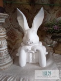 WIELKA CERAMICZNA FIGURA KRÓLIK ZAJĄC 29 cm