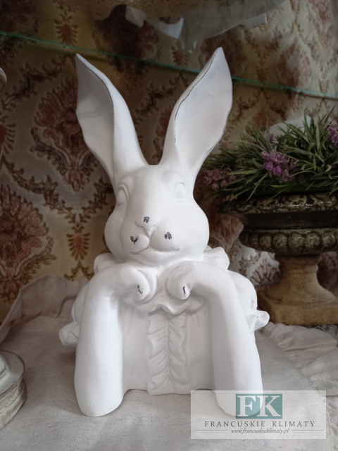 WIELKA CERAMICZNA FIGURA KRÓLIK ZAJĄC 29 cm