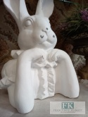 WIELKA CERAMICZNA FIGURA KRÓLIK ZAJĄC 29 cm
