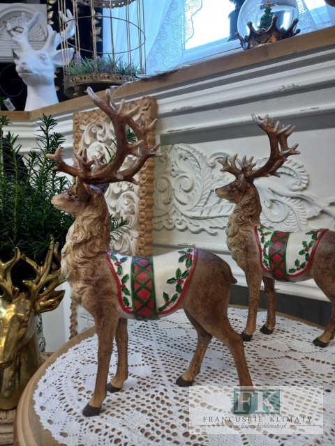 FIGURA JELEŃ RENIFER STOJĄCY 35 cm