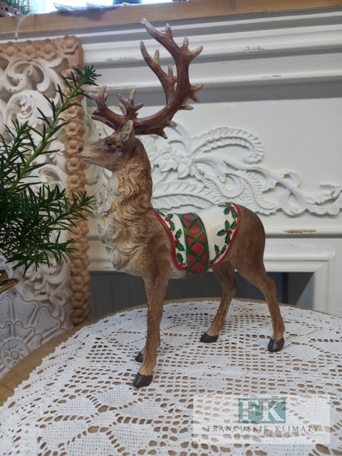 FIGURA JELEŃ RENIFER STOJĄCY 35 cm