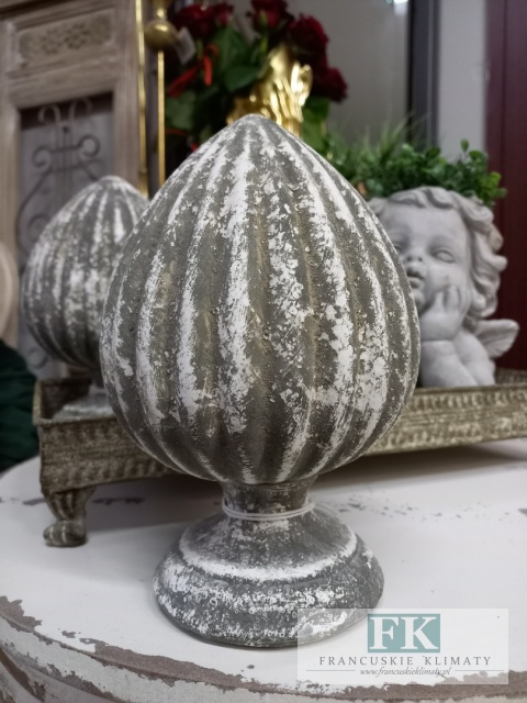 FIGURA  KARCZOCH NA NÓŻCE 20,5 cm , shabby prowansja