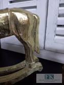 FIGURA KOŃ NA BIEGUNACH złoty 19,5 cm