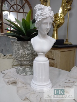 FIGURA POPIERSIE KOBIETY RETRO 36 CM BIEL , VINTAGE RETRO