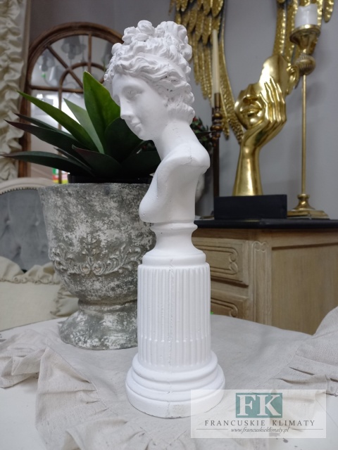 FIGURA POPIERSIE KOBIETY RETRO 36 CM BIEL , VINTAGE RETRO