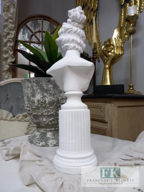 FIGURA POPIERSIE KOBIETY RETRO 36 CM BIEL , VINTAGE RETRO