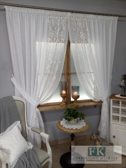 FIRANA NATURA SZYDEŁKO BIAŁA 420 /210 prowansja ,retro