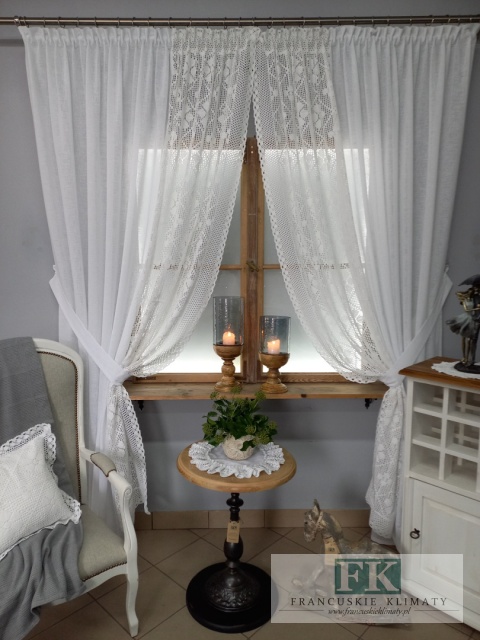 FIRANA NATURA SZYDEŁKO BIAŁA 420 /210 prowansja ,retro