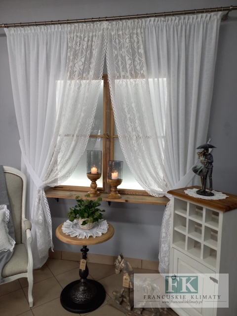 FIRANA NATURA SZYDEŁKO BIAŁA 420 /210 prowansja ,retro