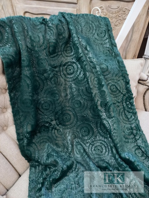 NARZUTA , KOC , PLED NA ŁOŻKO 170/210 ciemna zieleń , VINTAGE , RETRO