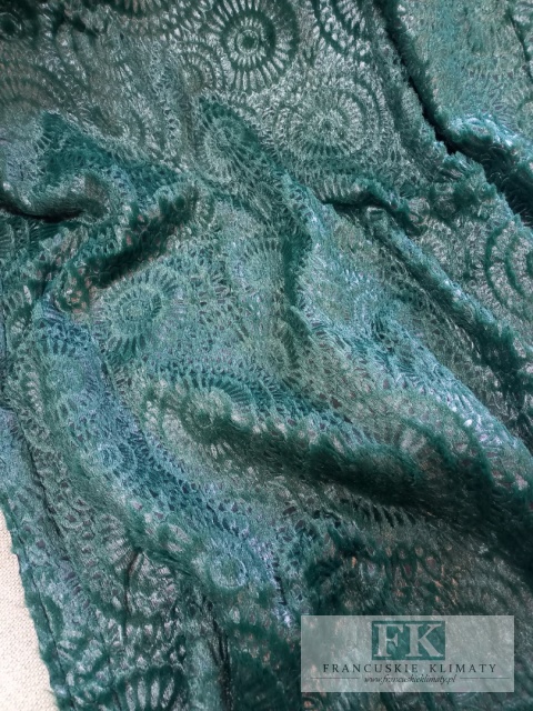 NARZUTA , KOC , PLED NA ŁOŻKO 170/210 ciemna zieleń , VINTAGE , RETRO