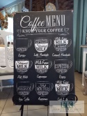 OBRAZ RETRO NA PŁÓTNIE 45/70 CAFFE MENU