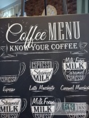 OBRAZ RETRO NA PŁÓTNIE 45/70 CAFFE MENU