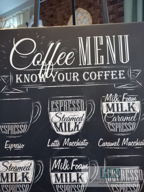 OBRAZ RETRO NA PŁÓTNIE 45/70 CAFFE MENU