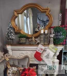 PION LUB POZIOM LUSTRO ZŁOTA RAMA 101X 76 CM