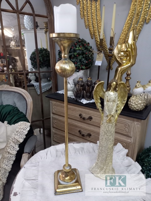 METALOWY ŚWIECZNIK 51,5 CM ZŁOTY