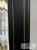 LUSTRO Z KORONĄ 110 CM CZARNE