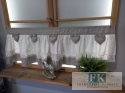 ZAZDROSTKA ZAZDROSKA GOTOWA SERCE SERDUSZKO kropki szare 120x45 cm SHABBY , BAWEŁNA 100%