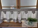 ZAZDROSTKA ZAZDROSKA GOTOWA SERCE SERDUSZKO kropki szare 120x45 cm SHABBY , BAWEŁNA 100%