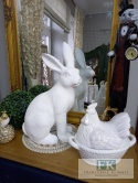 49 cm WIELKA CERAMICZNA FIGURA KRÓLIK ZAJĄC PROMOCJA