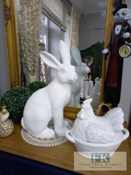 49 cm WIELKA CERAMICZNA FIGURA KRÓLIK ZAJĄC PROMOCJA