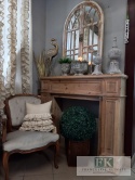 DREWNIANY PORTAL KOMINKOWY SZER. 130 cm NATURALNE DREWNO