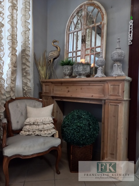 DREWNIANY PORTAL KOMINKOWY SZER. 130 cm NATURALNE DREWNO