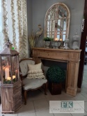 DREWNIANY PORTAL KOMINKOWY SZER. 130 cm NATURALNE DREWNO