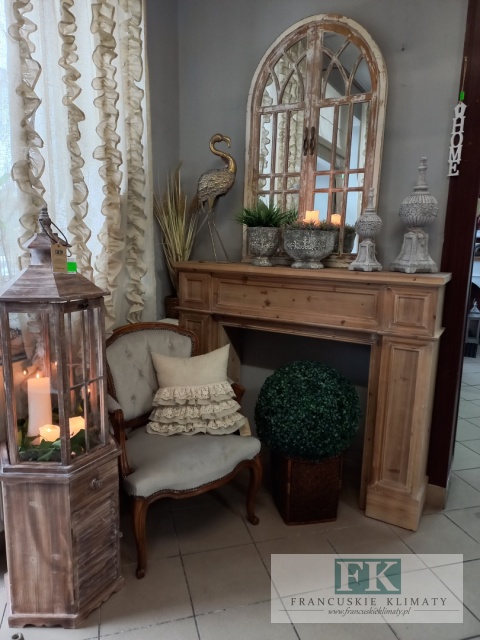 DREWNIANY PORTAL KOMINKOWY SZER. 130 cm NATURALNE DREWNO