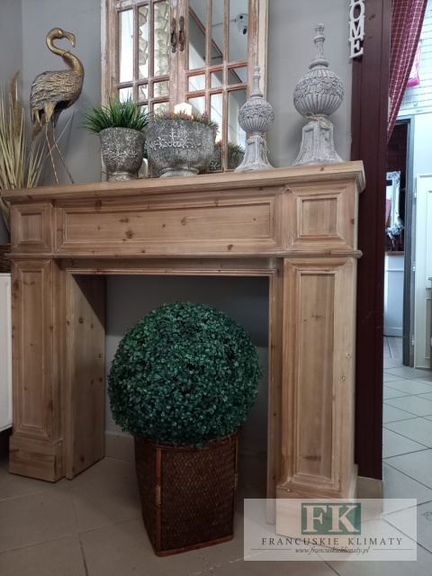 DREWNIANY PORTAL KOMINKOWY SZER. 130 cm NATURALNE DREWNO