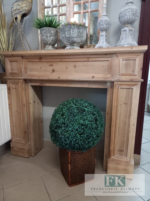 DREWNIANY PORTAL KOMINKOWY SZER. 130 cm NATURALNE DREWNO