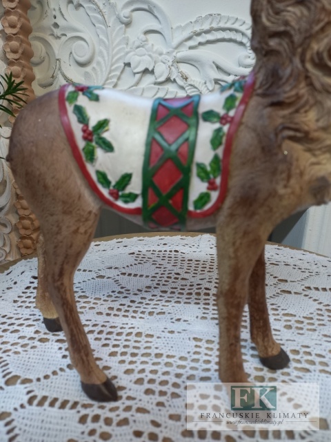 FIGURA JELEŃ RENIFER STOJĄCY 35 cm