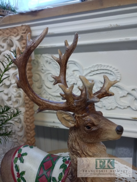 FIGURA JELEŃ RENIFER STOJĄCY 35 cm