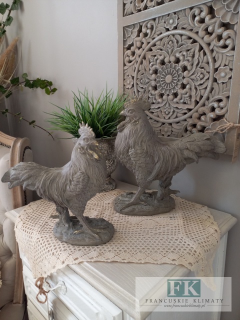 FIGURA KURA ceramiczno betonowa 25 cm