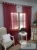 -50 % KOMPLET 2 SZT FIRAN , FIRANA zasłona zasłony NA SZELKACH BORDO 140/280