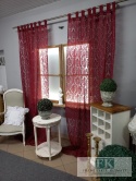 -50 % KOMPLET 2 SZT FIRAN , FIRANA zasłona zasłony NA SZELKACH BORDO 140/280