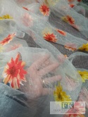 MATERIAŁ TKANINA ORGANZA ORGANTYNA KWIATKI 260 CM