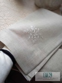 OBRUS MOLI 140x200 NATURA LEN HAFT SHABBY CHIC FRANCJA